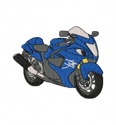 Suzuki Hayabusa 1 Colour Embroidery Design